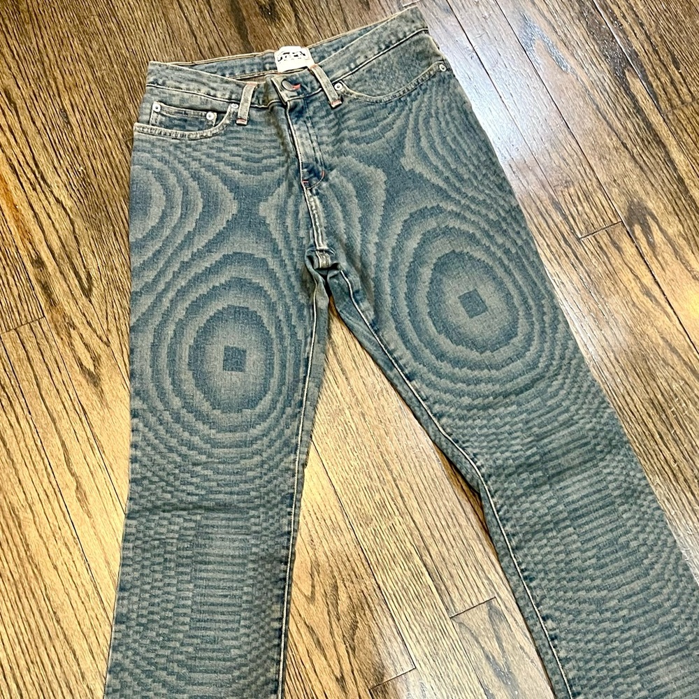 vintage swirl print jeans